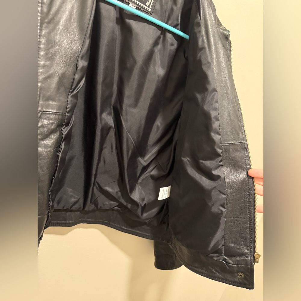 Vera Pelle Black Jacket Made in Italy - Picture 5 of 10